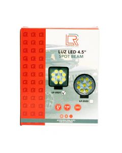 Luz led cuadrada 4.5pulg 27w 10-30v