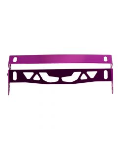 Porta placa metálico ajustable morado
