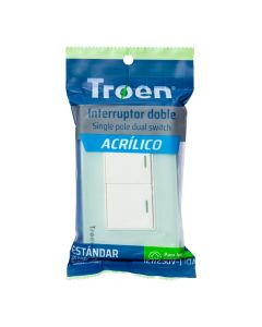 Interruptor doble acrílico interior