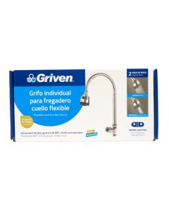 Grifo para fregadero flexible acabado cromo