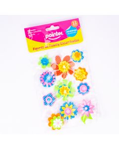 Figura pointer foam flores/mariposas 11pzas