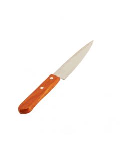 Cuchillo metálico con mango madera calidad superior 5pulg marrón