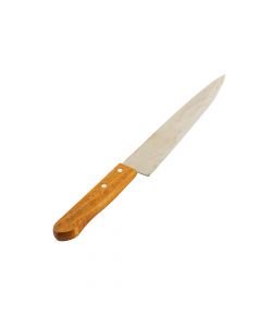 Cuchillo metálico con mango madera calidad superior 8pulg