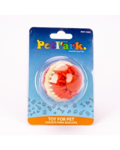 Bola hule pet park para mascota con relieve 6cm surtido