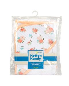 Manta para bebé lisa con estampado flores