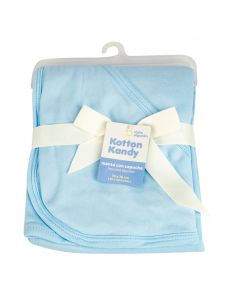 Manta para bebé con capucha celeste