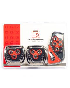 Pedal metal para auto con relieve 3pzas 