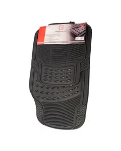Alfombra hule para auto 4pzas negro