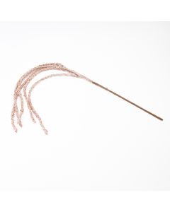 Rama artificial navideña con escarcha 100cm oro rosa