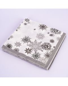 Servilleta papel navideña estampado copo nieve 33x33cm