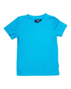 Camiseta escolar lisa celeste talla 2