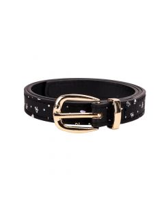 Faja para niña tornasol negro y dorado