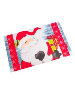 Individual navideño rectangular estampado santa 45x30cm multicolor