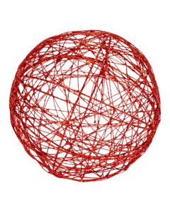 Esfera colgante escarchada roja