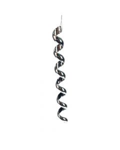 Figura colgante espiral lisa plateado