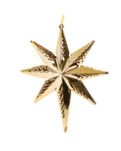 Figura colgante estrella 15.6x12.7cm dorado