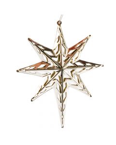 Figura colgante estrella 15.6x12.7cm plateado