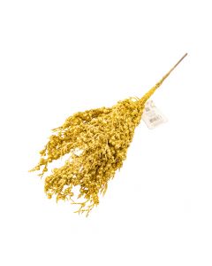 Rama artificial navideña escarchada con frutos 50cm dorado