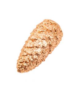 Bellota artificial navideña escarchada 18cm rose gold