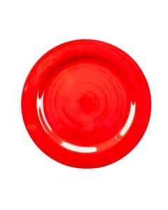 Plato navideño rojo festivo