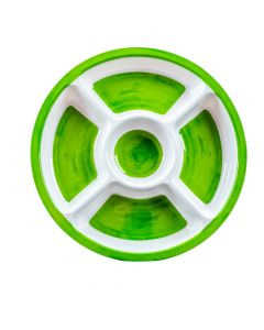 Bandeja navideña verde y blanco