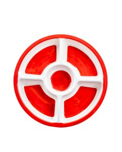 Bandeja navideña rojo y blanco