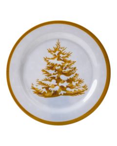 Plato navideño estampado árbol 8pulg