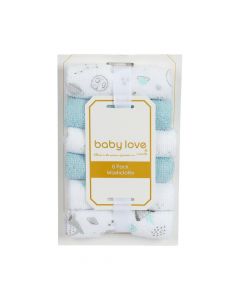 Pañito para bebé estampado 6pzas surtido
