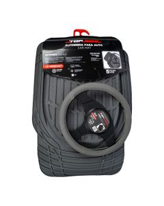 Alfombra hule para auto gris