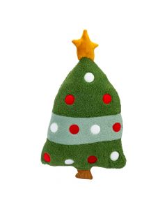 Cojín navideño figura árbol
