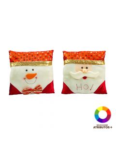 Cojín navideño con relieve