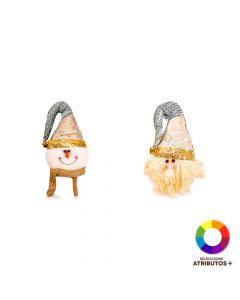 Peluche navideño Santa y muñeco
