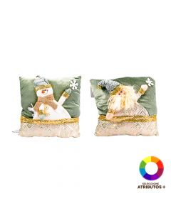 Cojín con relieve navideño