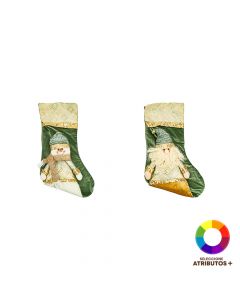 Bota navideña con lentejuelas