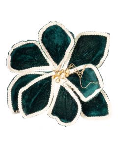 Flor navideña afelpada decorativa