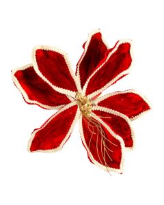 Flor navideña afelpada decorativa