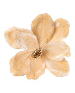 Flor navideña afelpada champagne