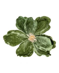 Flor afelpada navideña verde