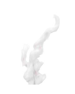 Rama espiral afelpada blanca