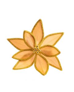 Flor navideña con flor