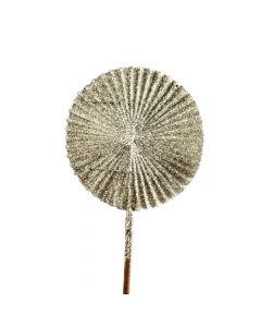 Flor navideña color platino