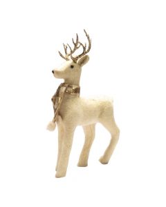 Figura afelpada reno blanco