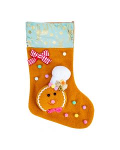 Bota navideña con relieve