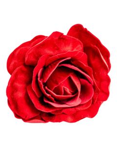 Flor navideña afelpada roja