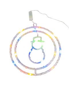 Muñeco de nieve con luz