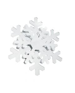 Figura colgante copo nieve navideño plateado