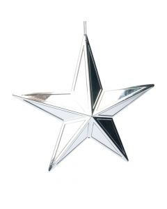 Figura estrella navideña plateada