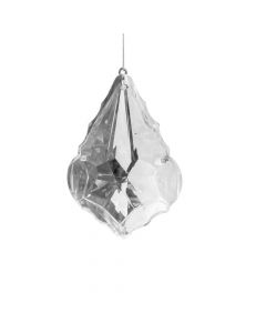 Figura colgante diamante plateado