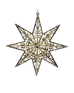 Figura colgante estrella navideña dorado