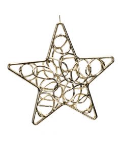 Figura colgante navideña estrella dorado